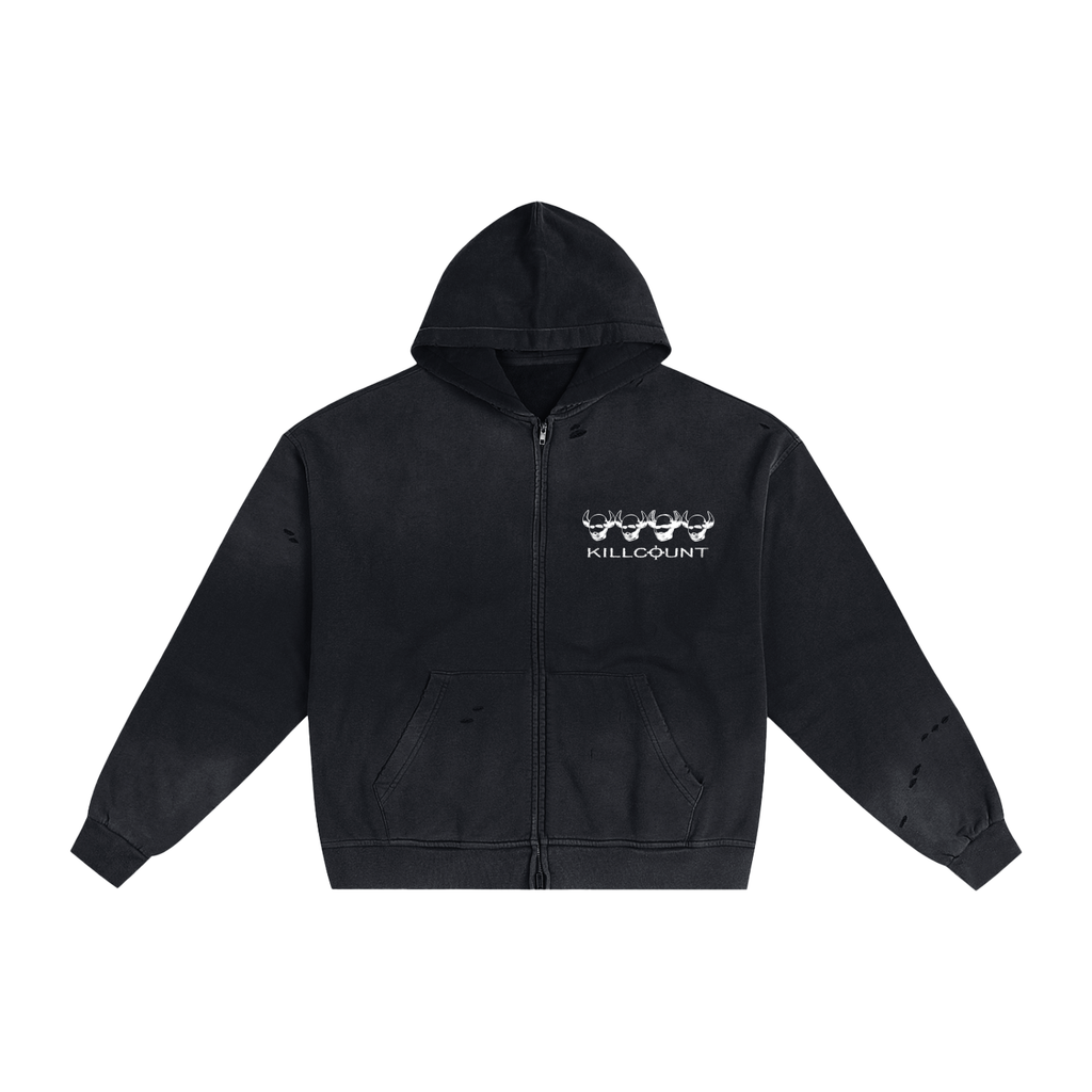 KILLCOUNT x antivillain inc. Zip Up Hoodie