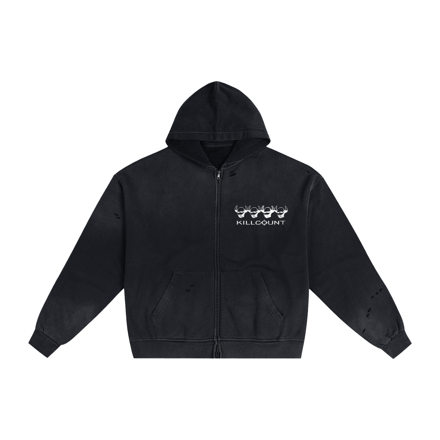 KILLCOUNT x antivillain inc. Zip Up Hoodie